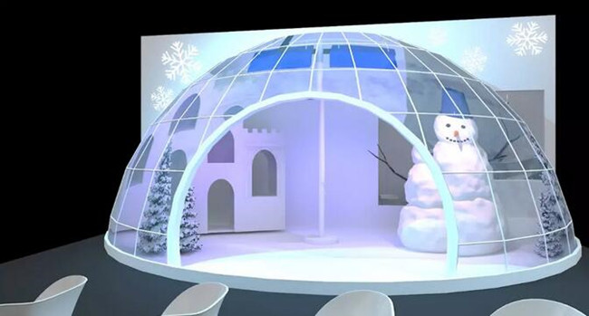 铭星冰雪与铭星奇见联合打造“水晶球”样式的全微型冰雪体验馆